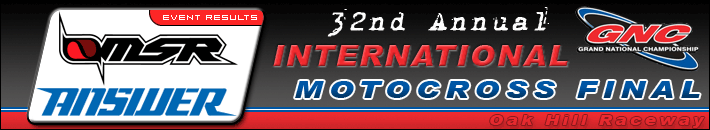 GNC International Motocross Final Results by Answer / MSR